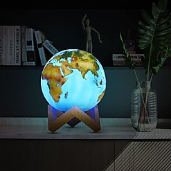 Lampe in Form des Planeten Erde