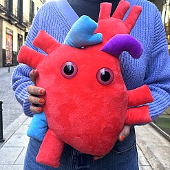 Anatomisches Herz Kuscheltier XL mit herausnehmbaren Mini-Figuren