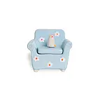 Blaues Blumensofa