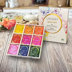 Geschenkpackung mit 27 Bio-Kräuter- und Früchteteebeuteln