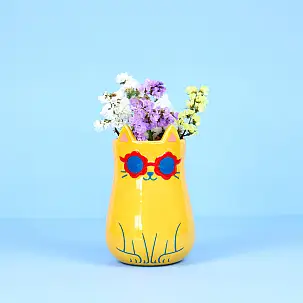 Coole Katze Original Vase