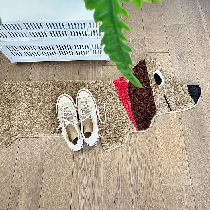 Teppich in Form eines Dackels