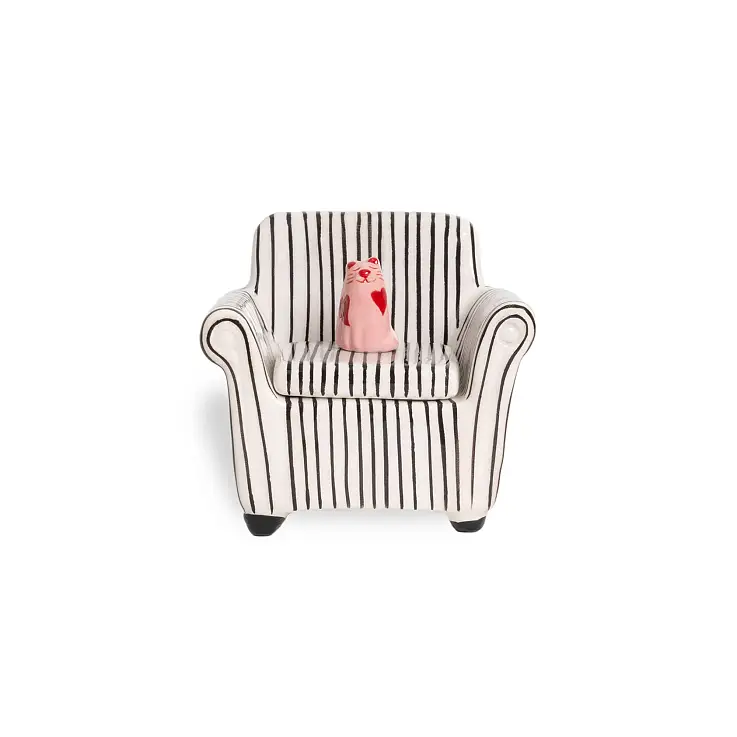 Gestreiftes Sofa