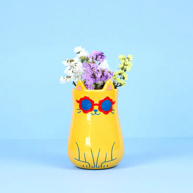 Coole Katze Original Vase